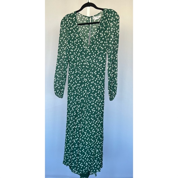 NWT Reformation Joy Floral Open Back Long Sleeve Dress Size 4 - Picture 6 of 15